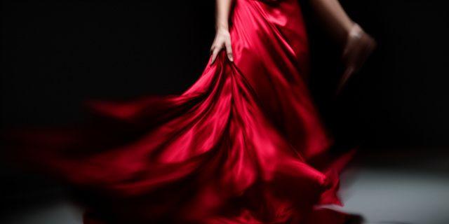 Red carpet ready crimson gown