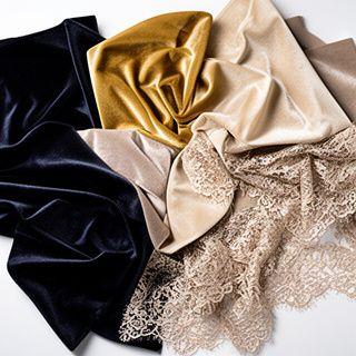 Luxury gold silk fabric close up